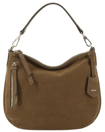 Abro Leder Schultertasche Utensilientasche Leather Suede Tote Bag JUNA Military khaki