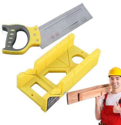 Mitre Saw, Hand Mitre Saw with Box, Angle Cutter Tool, Efficient Hand Wood Saw, Multi-Purpose Wood Cutting and Woodworking Tools for Carpenters