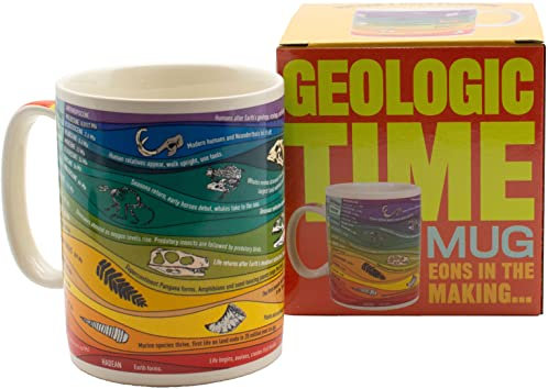 The Unemployed Philosophers Guild Mug Geologic Time – Une référence colorée de 26 éons géologiques, époques, ERAS et événements majeurs – Livré dans un coffret cadeau amusant
