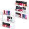 mDesign 2er-Set Nagellackregal für die Wandmontage – Kosmetikablage aus Kunststoff für den Schminktisch oder Schrank – perfekte Aufbewahrungslösung für Nagelpflegeprodukte – durchsichtig