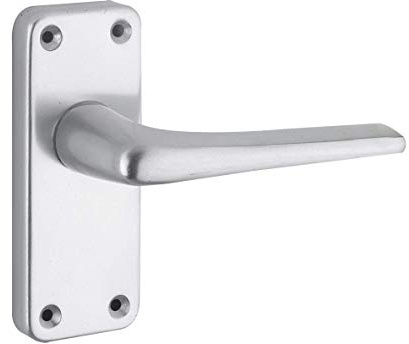 3X Contract Aluminium Lever On Latch Backplate SAA from The Door Handle Store