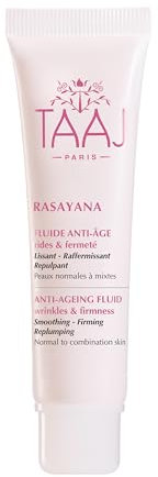TAAJ | Fluide Anti-Âge Rasayana | Lisse les Rides | Restaure la Fermeté et L'Élasticité de la Peau | Teint plus Lisse | Fabriqué en France | Vegan | CrueltyFree | 50ML