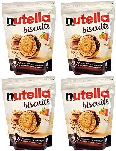 4 NUTELLA BISCUITS DA 304 GR - UN CUORE GRANDE IL BISCOTTO COL CUORE DI NUTELLA