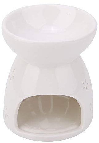 HERCHR Duftlampe Teelicht, Aromalampe Duftlampe aus Keramik mit der Candle Kerzenlöffel Romantische Dekoration weiß
