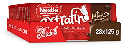 NESTLE EXTRAFINO INTENSO chocolate con leche tableta 125g CAJA de 30 unidades