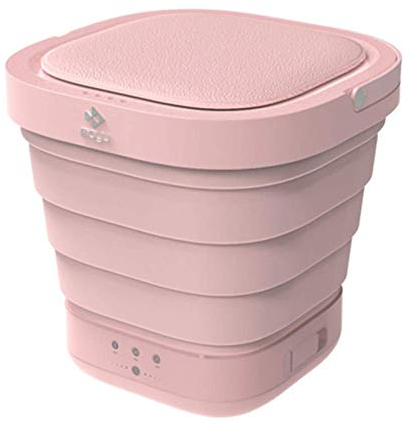 Mini Folding Washing Machine, Portable Folding Washing Machine, Folding Underwear Washing Machine, Portable Washing Machine for Home Travel and Self-Driving Tour, Pink/Gray,Pink