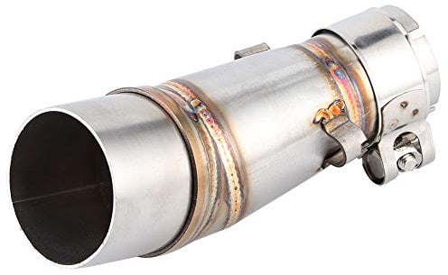 collettore di scarico moto + Connettore Scarico Moto Universale terminale scarico moto connettore adattatore per tubo di scarico intermedio per moto acciaio inossidabile