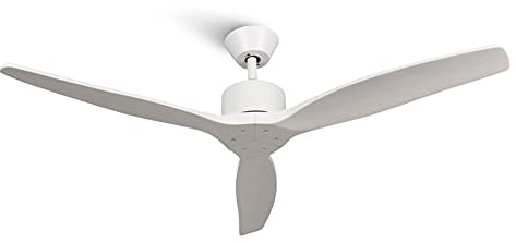 Mellerware - Ventilador de Techo con Mando a Distancia Brizy! | 30 W | 6 Velocidades | Ultra silencioso | Función Verano-Invierno | Temporizador | 3 Aspas | 132 de Diámetro | Motor DC | White