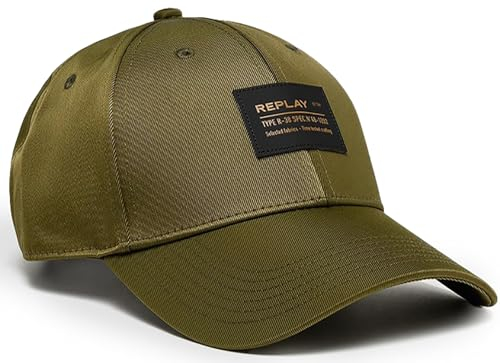 REPLAY Herren AM4306.000.A0343F Baseballkappe, 057 Military Green, UNIC