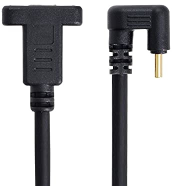 xiwai 180 Grad U-förmiges, abgewinkeltes USB-C-Verlängerungsdatenkabel (USB 3.1, Typ C, Stecker auf Buchse, 30 cm)