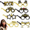 Qunkun Silvester Deko, Silvester Brille, 8 Paar Frohes Neues Jahr Brillen, 2025 Happy New Year Brillen, NeuJahr Deko, Happy New Year Deko, Silveste Party Zubehör für Silvester Party Dekoration
