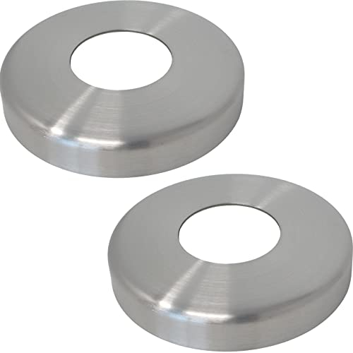 2 x Edelstahl Rosette Ø 85 mm für Bodenanker mit Ø 80 mm Abdeckung für Rohrhalter von SO-TOOLS®