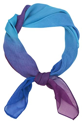 FAIRYGATE Satin Bandana Women Scarf Neck Head Hair Square Scarves Neckerchief Headwear Fashion Paisley Bandanas Royal blue
