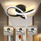 BOYIR Deckenlampe LED Deckenleuchte Schwarz 22W 2200LM, 3000K/4000K/6000K Modern Einfach Deckenleuchten, LED Lampe für Schlafzimmer Wohnzimmer Gang Flur Balkon Küche Restaurant Balkon