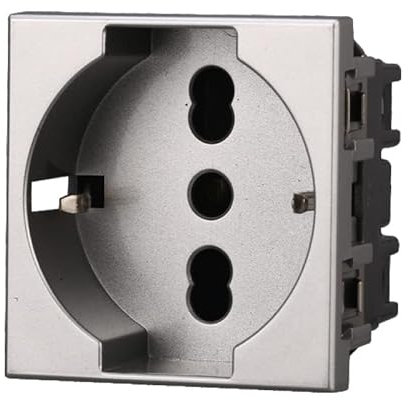 Serie Civile Compatibile Con Bticino Axolute (Presa Schuko, Grigio)