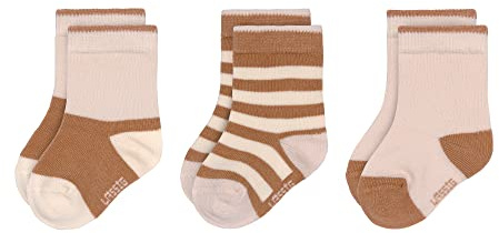 LÄSSIG Unisex Kinder- und Babysocken 3er Set/Rosa-Karamell Größe 12-14