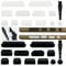 24 Pcs Dust Plugs Set Laptop Port Silicone Protection Anti Dust Plugs Caps Covers,With two Brushes and a Clear Storage Box (Black, Transparent)