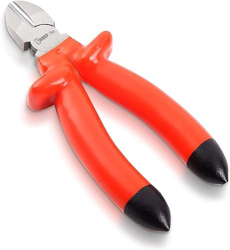 Sharp-tec 1000V Insulated Side Cutters Electrical, 200mm Snips Electrical Wire Cutter Pliers, Wire Cutters with Anti-Slip Handle, Diagonal Side Cutter