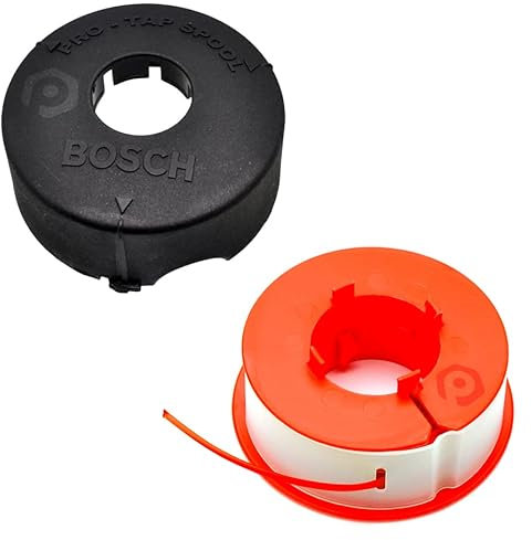 European Tools Original Bosch Ersatzfadenspule (F016L71599) und Spulenabdeckung (1619X08157) für Rasentrimmer der Art-Serie (23, 26, 30) COMBITRIM und EASYTRIM