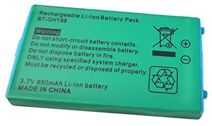Battery Pack for for GBA, 850mAh Replacement Rechargeable Lithium Ion Battery Kit for Gameboy Advance SP Game Console, Lithium Ion Battery Pack with Screwdriver