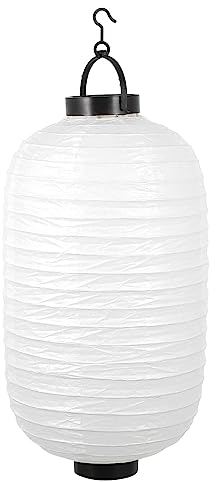 Zerodeko Laterne Chinesisch Neu Dekorative Lampen Sushi-restaurant Lampion Outdoor Solar Japanisches Fest Paper Lampshade Japanische Lampe Geführtes Papier Led Japanischer Stil Weiß Eisen
