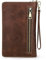 VKEID Herren Clutch Tasche Vintage-Leder-Business-Casual-Clutch mit Handschlaufe, großes Fassungsvermögen, Reißverschluss, Herren-Clutch Handgelenkstasche für Männer