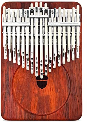 Chromatic Kalimba 34 Key Double Layer Thumb Piano Black Walnut Keyboards Musikinstrumente (Color : Padauk 34K)