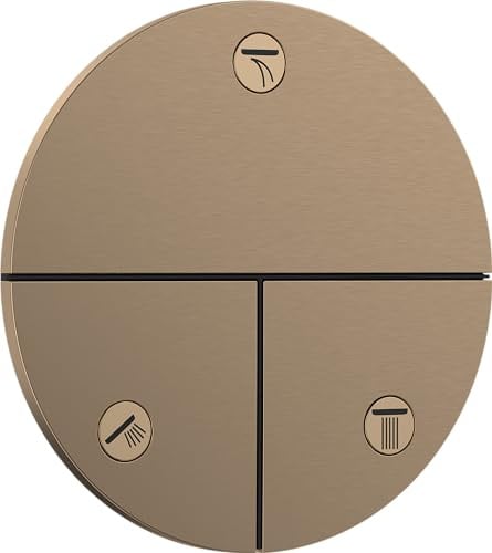 hansgrohe ShowerSelect Comfort S - Ventil für Unterputz-Montage von ShowerSelect Comfort Thermostaten (3 Verbraucher), Brushed Bronze