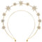Carnival Haarreif Sterne,Stern Stirnband,Krone mit Heiligenschicht,Griechische Göttin Kostüm,Gold Sternenhaarreifen für Hochzeit Weihnachten Party Kopfschmuck für Frauen und Mädchen