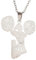 TEAMER Edelstahl Cheerleader Halskette 3D Zirkon Cheerleading Anhänger Kristall Cheer Coach Sport Schmuck für Frauen (Cheerleader - Silber)