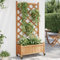 Rantry Fioriera con Traliccio e Ruote Marrone Legno Massello di Abete, Fioriera da Esterno Fioriera Balcone Fioriera Grigliato per Giardino w