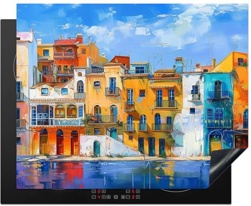 KitchenYeah© Coperchio Piano Cottura 65x52 cm Cucina Copri Fornelli Tappetino Induzione Antiscivolo Piastra Protezione Colori - Case - Pittura