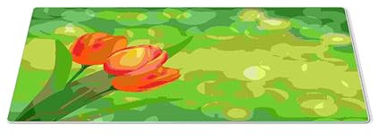 EHOMERY Tapis de Souris Gamer Taille l Tapis Souris personnalisé Fleur Tapis de Souris XXL Gaming One Piece Tapis Souris XXL topogRaphique - 1 Pack [30x80 cm]