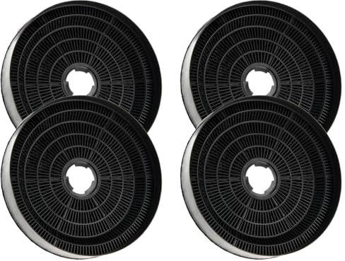 AllSpares Filtre à charbon (4 pcs.) pour hottes aspirantes - Adapté pour Candy KFC6918 / 35602061 et Airlux CR390 (Ø170x35mm)