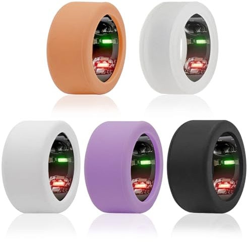 5 Pack Ring Cover Compatible for Oura Ring Gen 4/Gen 3/RingConn Gen/ULTRAHUMAN Ring AIR Protector, Women Men Anti-Scratch Elastic Case Finger Wrapper for Working Out Gym, 5 Colors(S for 6 7 8 9 10)