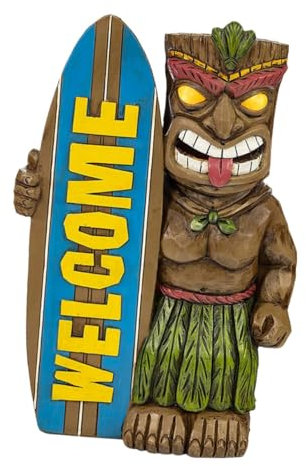 Amosfun 2St Surfbrett-Ornamente Hawaii Dekoration Surfbrett Dekoration Surfbrett Souvenir Surfbrett Skulptur Tiki-Statuen hawaiianische Leis Hawaii- aus Kunstharz Harzhandwerk