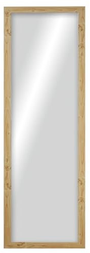 CHELY INTERMARKET MOD128 Espejo Pared Vertical Decorativo Grande Estilo Moderno Marco Madera Cuerpo Entero Elegante 35x100 cm Pino Ideal Recibidor Dormitorio Baño Incluye Kit Montaje