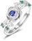 Zeuslia Rose Ringe 925 Silber Verstellbar Saphir Ring Mit Geburtsstein September Schmuck Geschenke für Damen Frauen