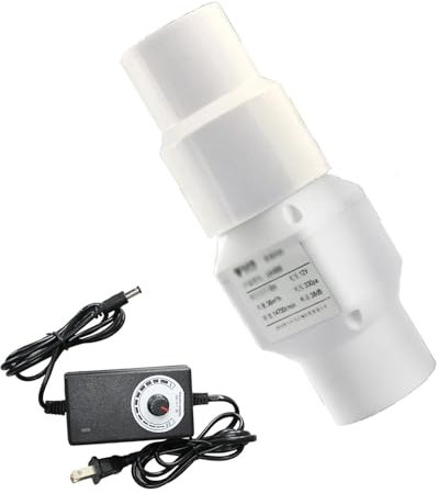 Inline Duct Fan 3 Inch 75mm High Efficiency 10W 12V Fume Extractor Blower with DC Motor for Greenhouse, Pet Bath, Basement, Attic, Kitchen Ventilation