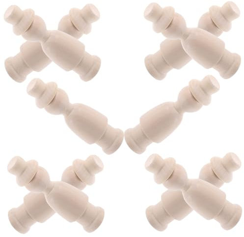 Totority 10Stücke Holz Peg Puppen mit Unvollendete DIY Kreative Bastelpuppen für Bemalen für Familienaktivitäten und Kreative Dekoration