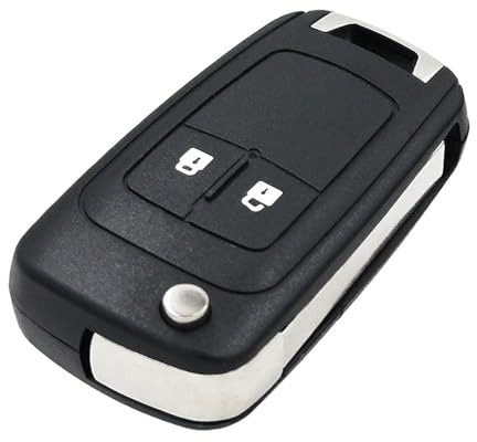 Wuyangcun 2 Buttons Folding Vauxhall Remote Flip Key Fob Cover Replacement Scratch-Resistant Compatible with Opel Astra J Insignia Mokka No Chip No Battery