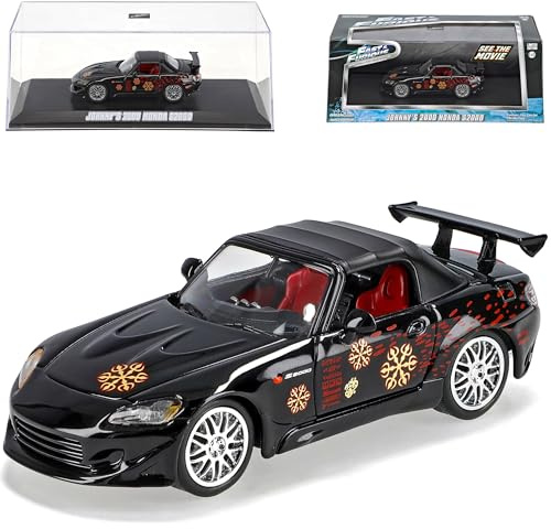 alles-meine.de GmbH Hond. S2000 Schwarz Johnny Tran Fast Furious 1/43 Greenlight Modell Auto mit individiuellem Wunschkennzeichen