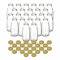 gouveo lot de 60 bouteilles de jus 250 ml avec bouchon à vis doré - bouteille en verre 0,25 l avec bouchon TO43 - bouteille vide pour jus, smoothie, limonade (SF250G)