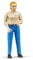 bruder 60408 - Frau mit hellem Hauttyp und blauer Hose - 1:16 Spielzeugfigur, Bäuerin, Landwirtin, Bauernhof, Mensch
