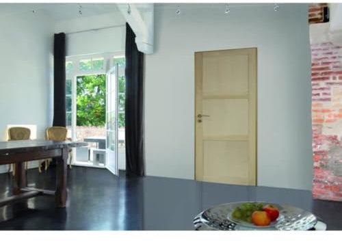 GD MENUISERIES Bloc Porte Interieur en Paulownia, 3 Panneaux Largeur 83 CM Gauche