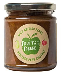 Fruits of the Forage Heritage Pear Chutney, Made with British Cooking Apples and Heritage Cooking Pears. Vegan Friendly, Sustainably Sourced & 100% Recyclable Packaging, Glass Jar (1 x 200g)