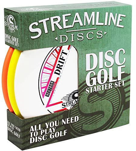 Streamline Discs 3-Disc Premium Disc Golf Starter Set (Colors and Models May Vary)
