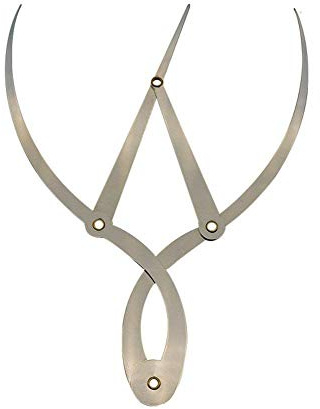 KAMILLEE Golden Mean Calipers Golden Ratio Calipers Stainless Steel Eyebrow Ruler 1:1.618 Measure Tool for Tattoo Makeup