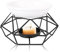 Kerze Aroma Burner, Oil Burner, Duftlampe Aromalampe, Romantisch Ceramic Aroma Lamp, Aromabrenner mit Geometrisches Eisengestell und Keramikschale, für Ätherische Öle Oder Als Teelicht Kerzenhalter
