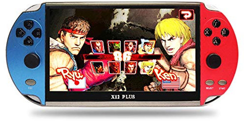Consola de Juegos portátil X12 Plus, Consola de Juegos Retro de 16 GB, Juego 10000 Incorporado de 7 Pulgadas, Consola de Videojuegos portátil Compatible con PSP/GBA/GBC/FC/SFC